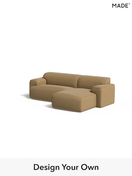 Textured Slub Weave/Caramel Natural Avalon By Made (H70636) | £1,699