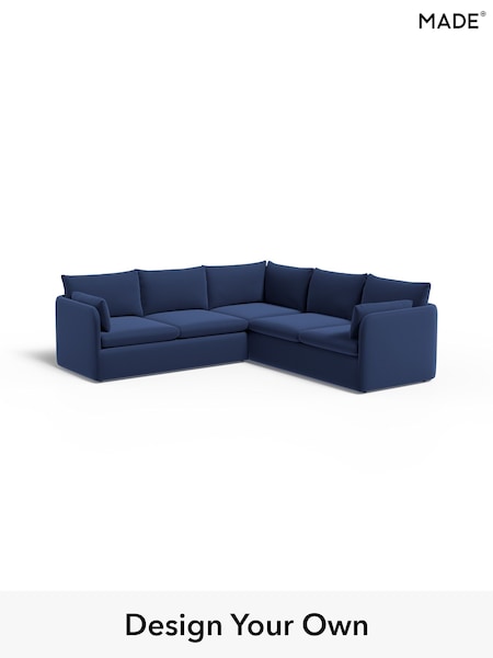 Matt Velvet Easy Clean/Navy Blue Jackson By Made (H70655) | £2,999