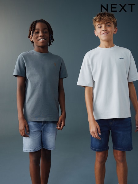 Dark Blue 2 Pack Denim Shorts (3-16yrs) (H70667) | £18 - £28