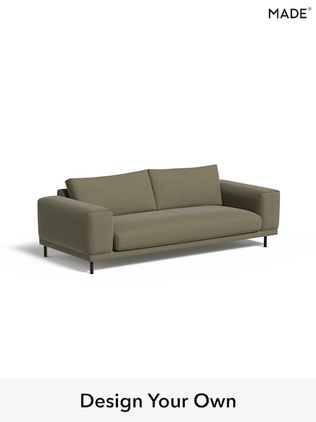 Textured Slub Weave/Soft Olive Green Odin By Made (H70704) | £1,175