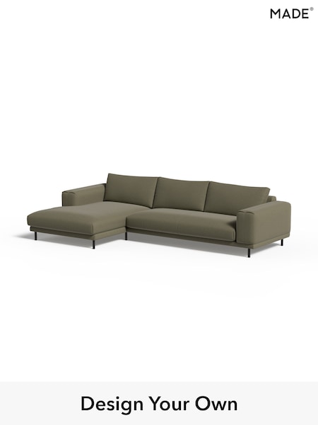 Textured Slub Weave/Soft Olive Green Odin By Made (H70704) | £1,899