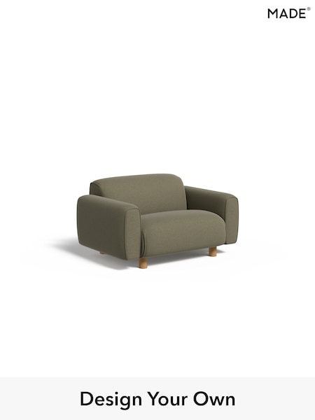Textured Slub Weave/Soft Olive Green Diego By Made (H70707) | £799