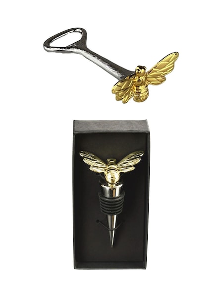 Selbrae House Gold Bee Bottle Opener and Stopper Duo (H70790) | £40
