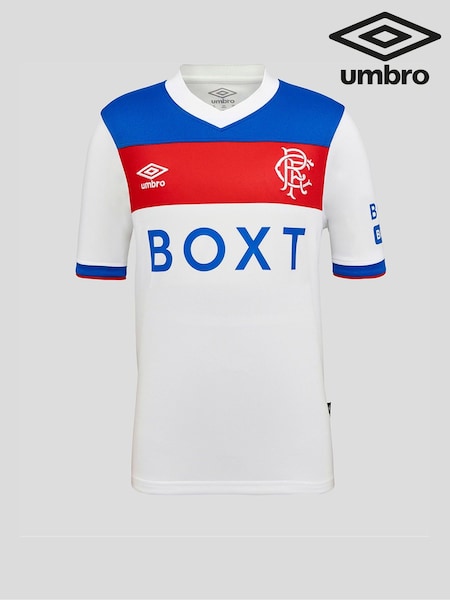 Umbro White Rangers Football Club Away Kit Short Sleeve Shirt (H71127) | £65