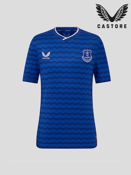 Castore Blue Everton FC Home Short Sleeve Shirt (H71128) | £65