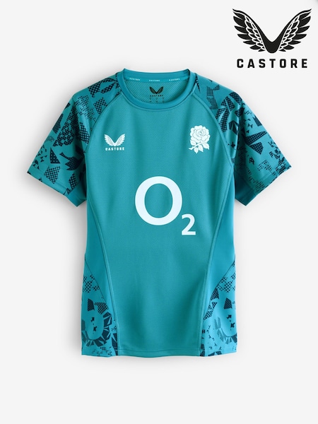 Castore Blue England Contact Short Sleeve Jersey O2 Football Shirt (H71133) | £65