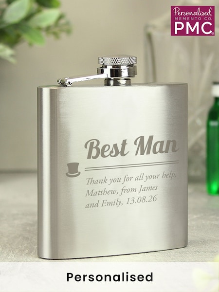 PMC Personalised Best Man Hip Flask (H71176) | £15