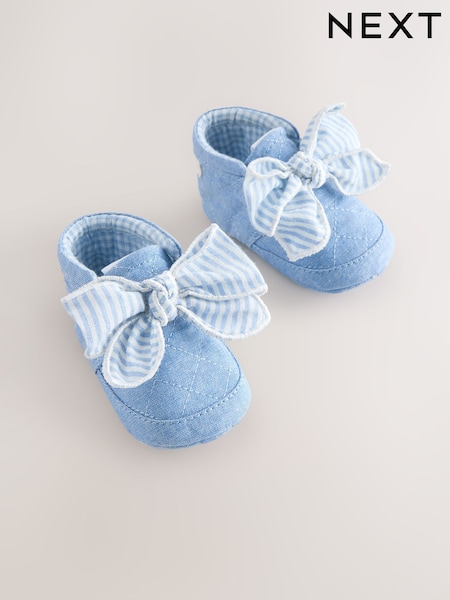 Blue Baby Floral Print Boots (0-18mths) (H71248) | £11