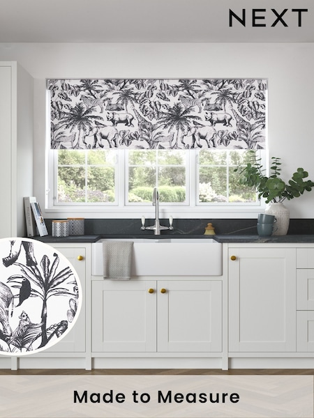 Black/White Safari Animal Made to Measure Roller Blind (H71495) | £58
