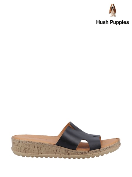 Hush Puppies Eloise Mule Black Sandals (H71612) | £75