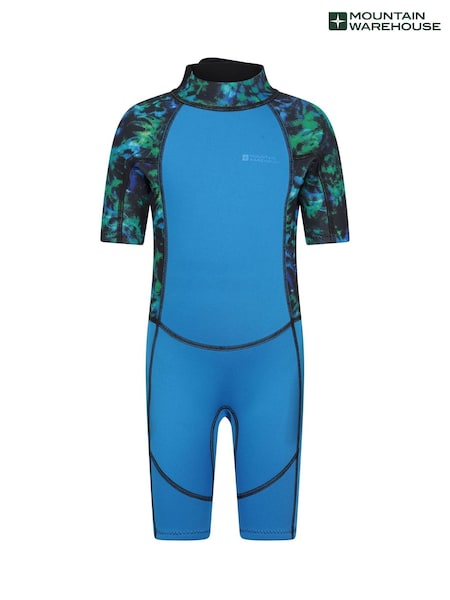 Mountain Warehouse Green Kids Printed Shorty Wetsuit (H71692) | £0