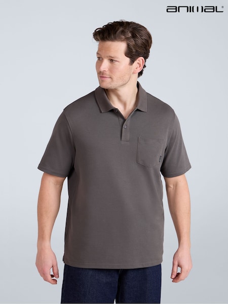 Animal Green Mens Icon Pique Polo Shirt (H71693) | £28