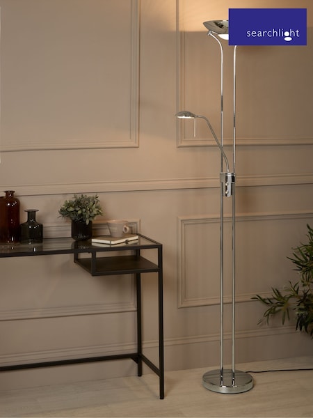 Searchlight Chrome Carina  Sol LED Dimmable Mother  Child Floor Lamp (H71726) | £167