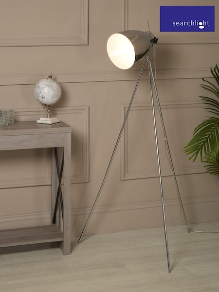 Searchlight Chrome Maestro Study Floor Lamp (H71737) | £76
