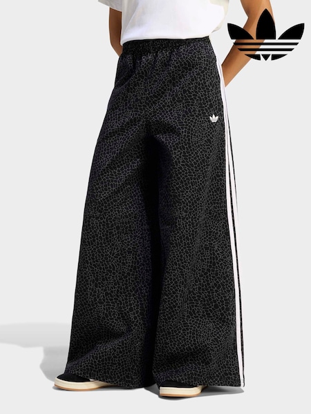 adidas Originals Black Firebird Oversized Aop Denim Jeans (H71779) | £100