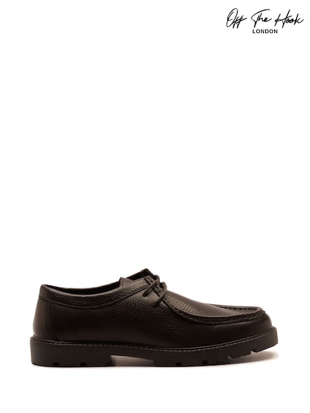 Off The Hook Brown Sky Leather Lace-Up Casual Boat Shoes (H71796) | £35