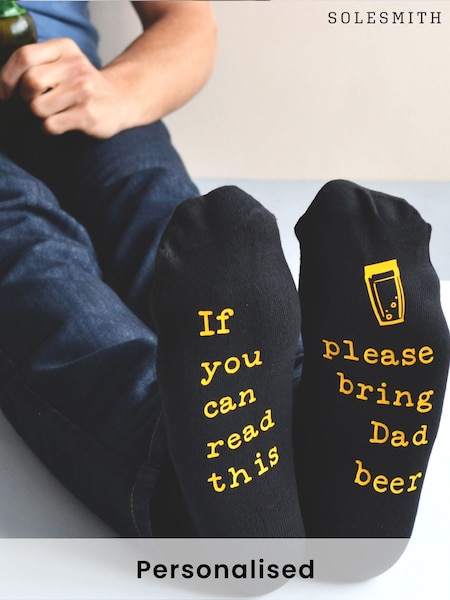 Personalised Hidden Message Please Bring Beer Socks by Solesmith (H71810) | £20