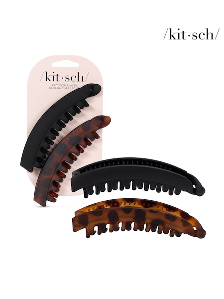 Kitsch Banana Hair Clips Set 2 Piece (H71860) | £8