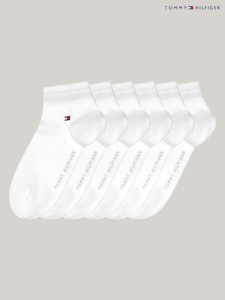 Tommy Hilfiger White Ankle Socks 6 Pack (H71887) | £36