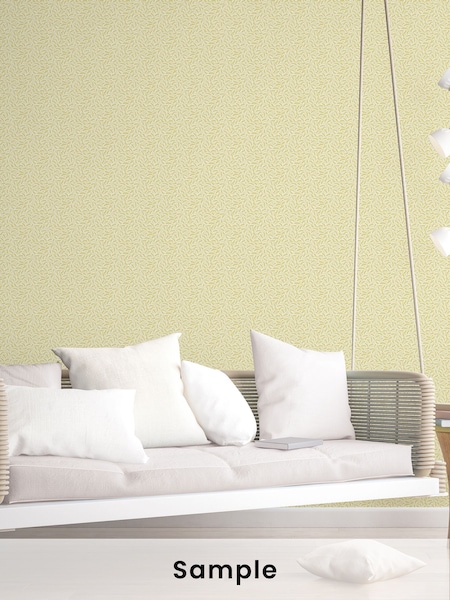 Galerie Yellow French Country Leaf A4 Wallpaper Sample (H71919) | £1