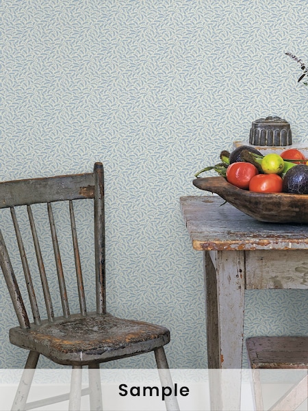 Galerie Blue French Country Leaf A4 Wallpaper Sample (H71924) | £1
