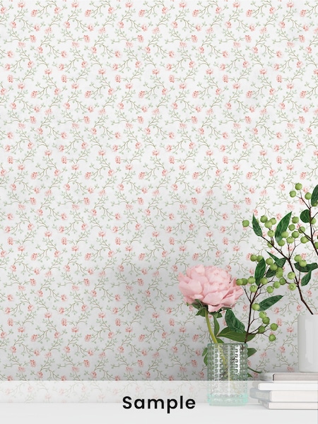 Galerie Pink Spring Blossom Floral Print A4 Wallpaper Sample (H71933) | £1