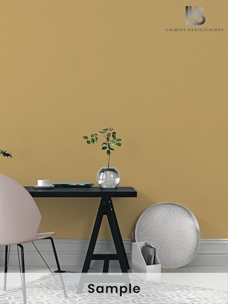 Laurence Llewelyn-Bowen Yellow Nuance Plain Texture A4 Wallpaper Sample (H71956) | £1