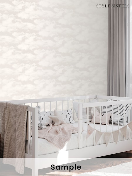 Style Sisters Beige Cloud Pearl A4 Wallpaper Sample (H71967) | £1