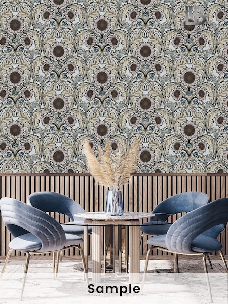 Laurence Llewelyn-Bowen Pink Sunnyside Up Floral Print A4 Wallpaper Sample (H71971) | £1