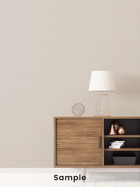 Galerie Bronze Brown Spring Blossom Lattice A4 Wallpaper Sample (H71974) | £1