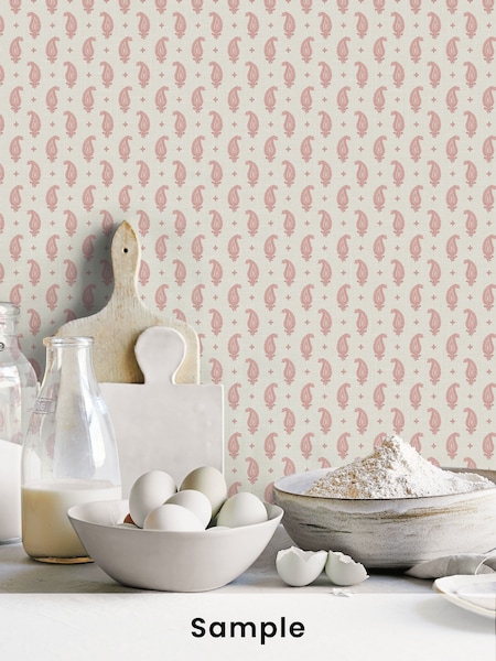 Galerie Pink French Country Motif A4 Wallpaper Sample (H71982) | £1