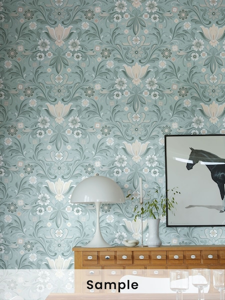 Galerie Cream Sommarang 2 Floral Print A4 Wallpaper Sample (H71990) | £1