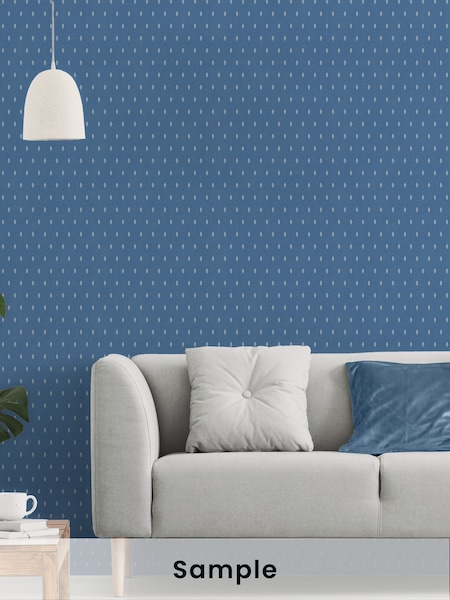 Galerie Blue French Country Motif A4 Wallpaper Sample (H71997) | £1