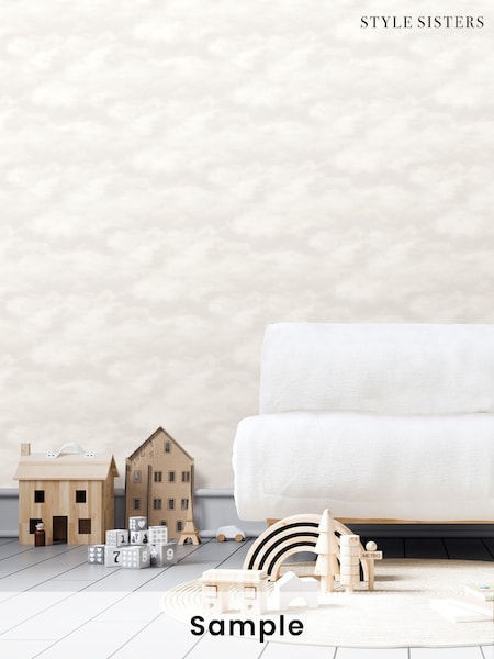 Style Sisters Beige Cloud A4 Wallpaper Sample (H72025) | £1