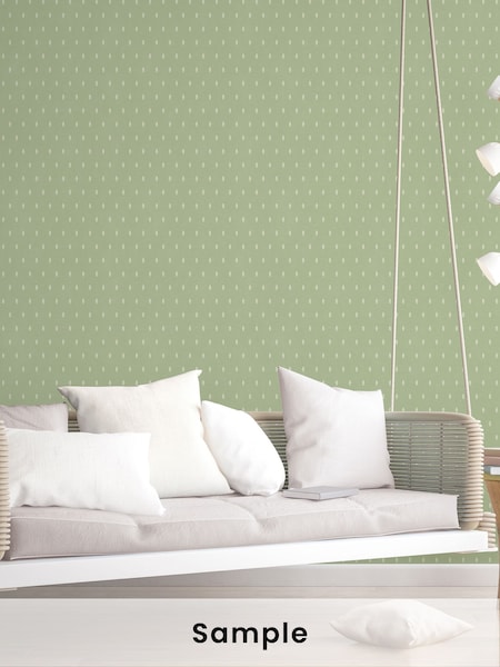 Galerie Green French Country Motif A4 Wallpaper Sample (H72026) | £1