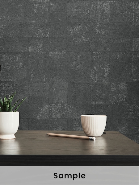 Galerie Black Welcome Home Tile A4 Wallpaper Sample (H72029) | £1