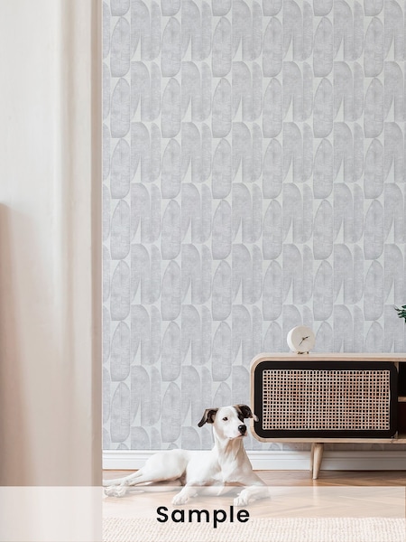 Galerie Silver Grey Welcome Home Tree Leaf A4 Wallpaper Sample (H72035) | £1