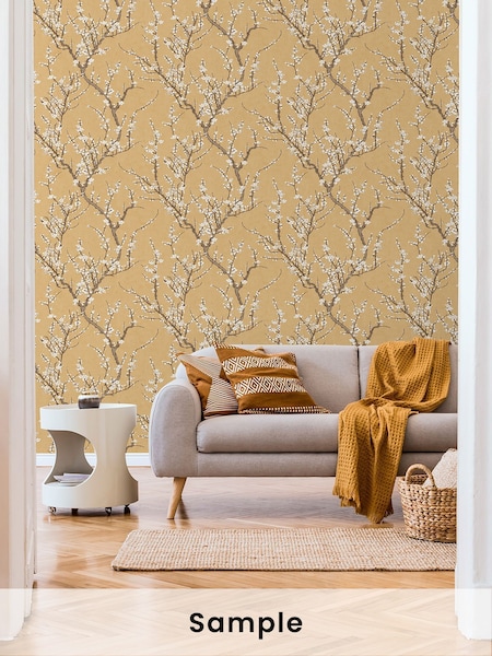 Galerie Yellow Spring Blossom Tree A4 Wallpaper Sample (H72061) | £1