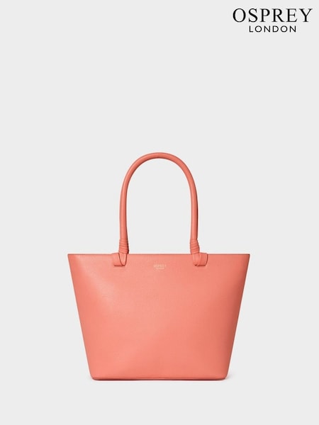 Osprey London Pink The Collier Leather Tote Bag (H72314) | £0