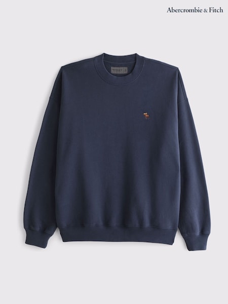 Abercrombie & Fitch Blue Abercrombie & Fitch Small Logo Crew Neck Jumper (H72332) | £45