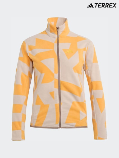 adidas Brown Zip Up Terrex Printed Fleece (H72419) | £35