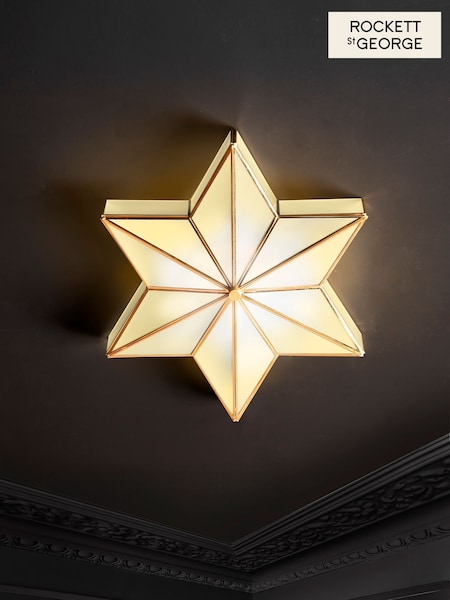 Rockett St George Cream 6 Point Star Flush (H72472) | £195