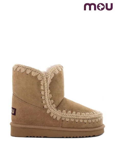 Mou Nude Eskimo 18 Sheepskin Lined Suede Boots (H72705) | £175