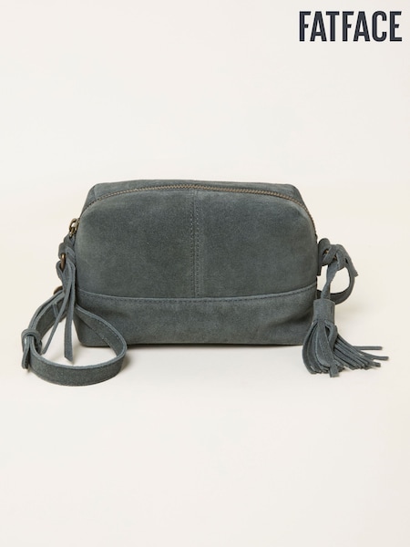 FatFace Teal Blue Suede Camera Bag (H72783) | £42.50