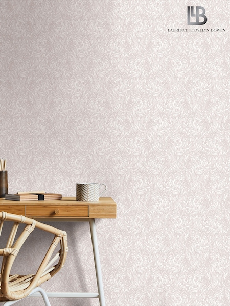 Laurence Llewelyn-Bowen Pink Rambleicious Floral Print 10M Wallpaper (H72811) | £50