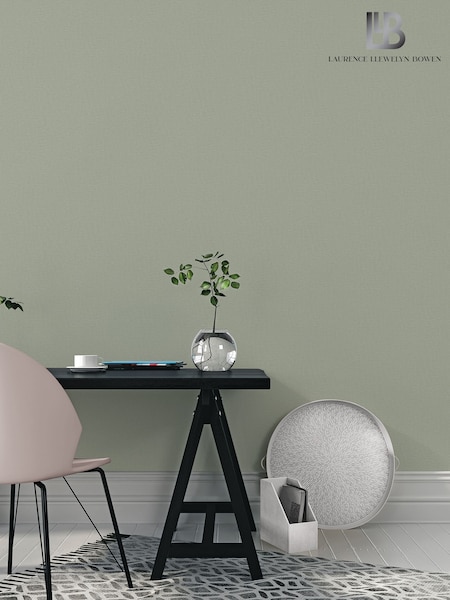 Laurence Llewelyn-Bowen Green Nuance Plain Texture 10M Wallpaper (H72834) | £50