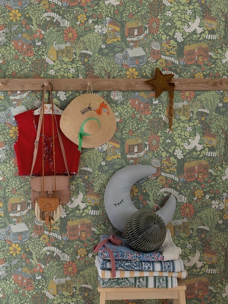 Galerie Green Sommarang 2 Woodland 10M Wallpaper (H72858) | £87