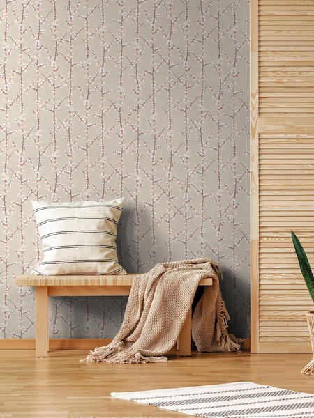Galerie Bronze Brown Spring Blossom Botanical 10M Wallpaper (H72929) | £57