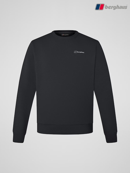 Berghaus Black Logo Crew Light Adult Male Jet Black Sweat Top (H73309) | £60