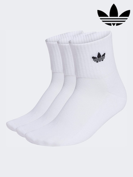 adidas originals White Ankle Socks  3 Pack (H73535) | £13